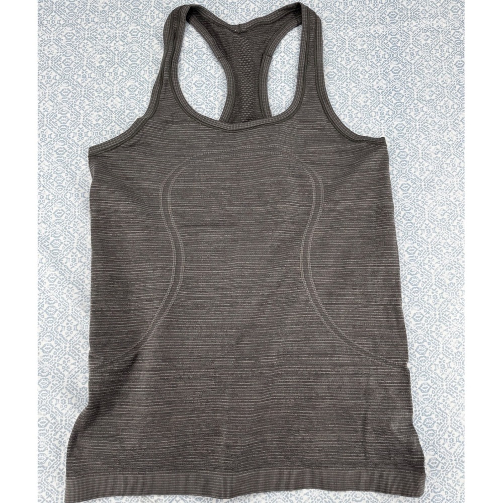 Lululemon Swiftly Tech Racerback Tank Top 2.0 Heathered Charcoal Grey Size 10